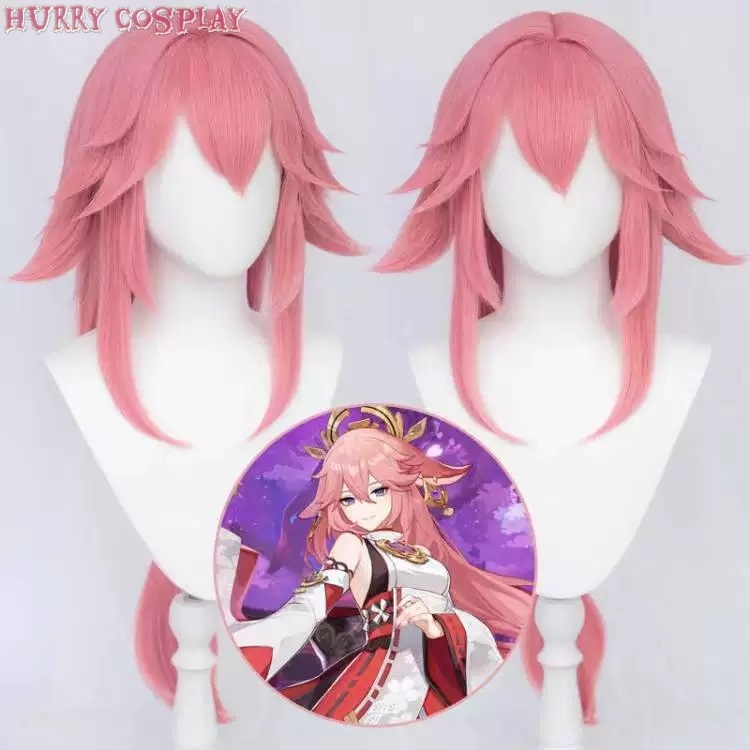 Game Cosplay,Genshin Impact,Wigs,Genshin Impact Yaegamiko Cosplay Costume - Wig